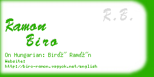 ramon biro business card